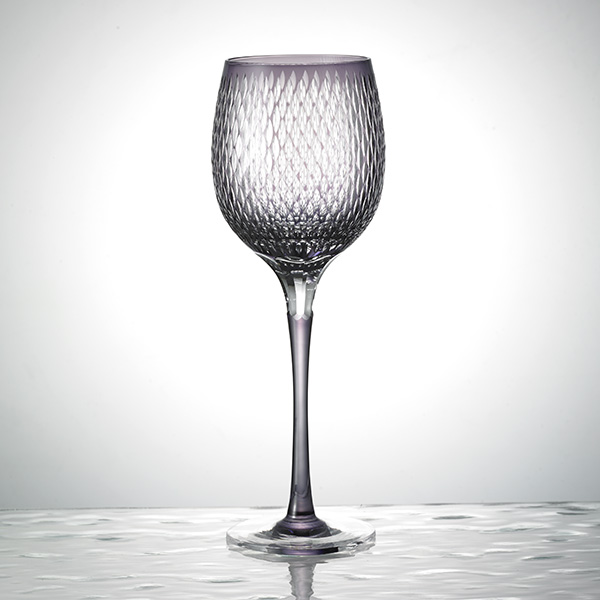 Recommended Product on the Edo-Tokyo Kirari Online Shop “Edo Kiriko, Long Wine Glass, kometsunagi” by Hanashyo