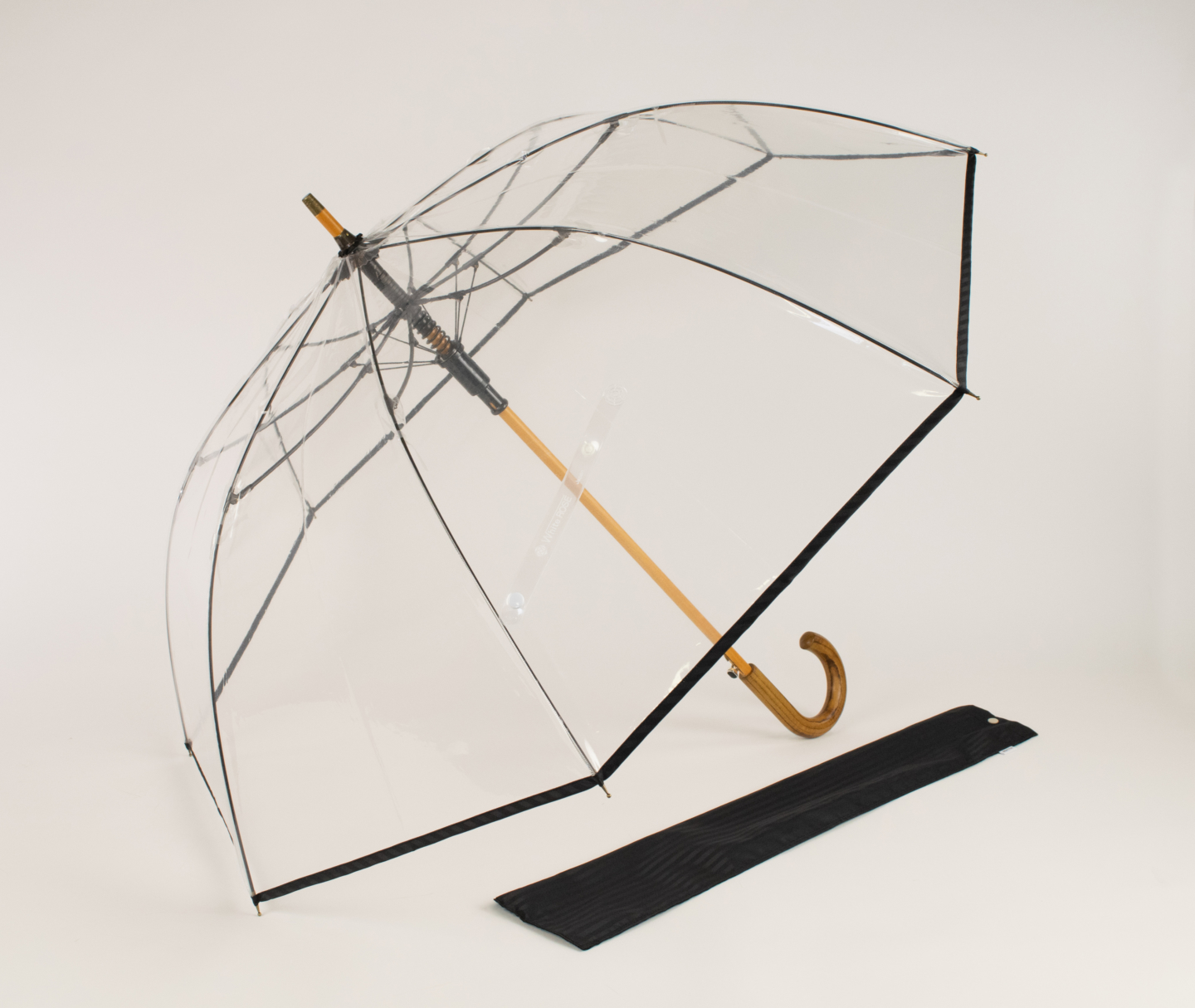 A gentleman’s plastic umbrella that would even suit James Bond